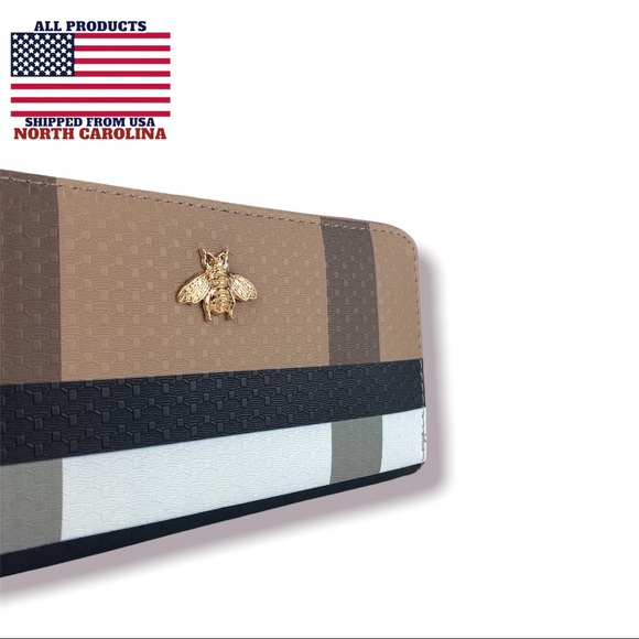 Women's Double Zipper Long Handbag Wallet Phone compartment wallet for women - Picture 3 of 6